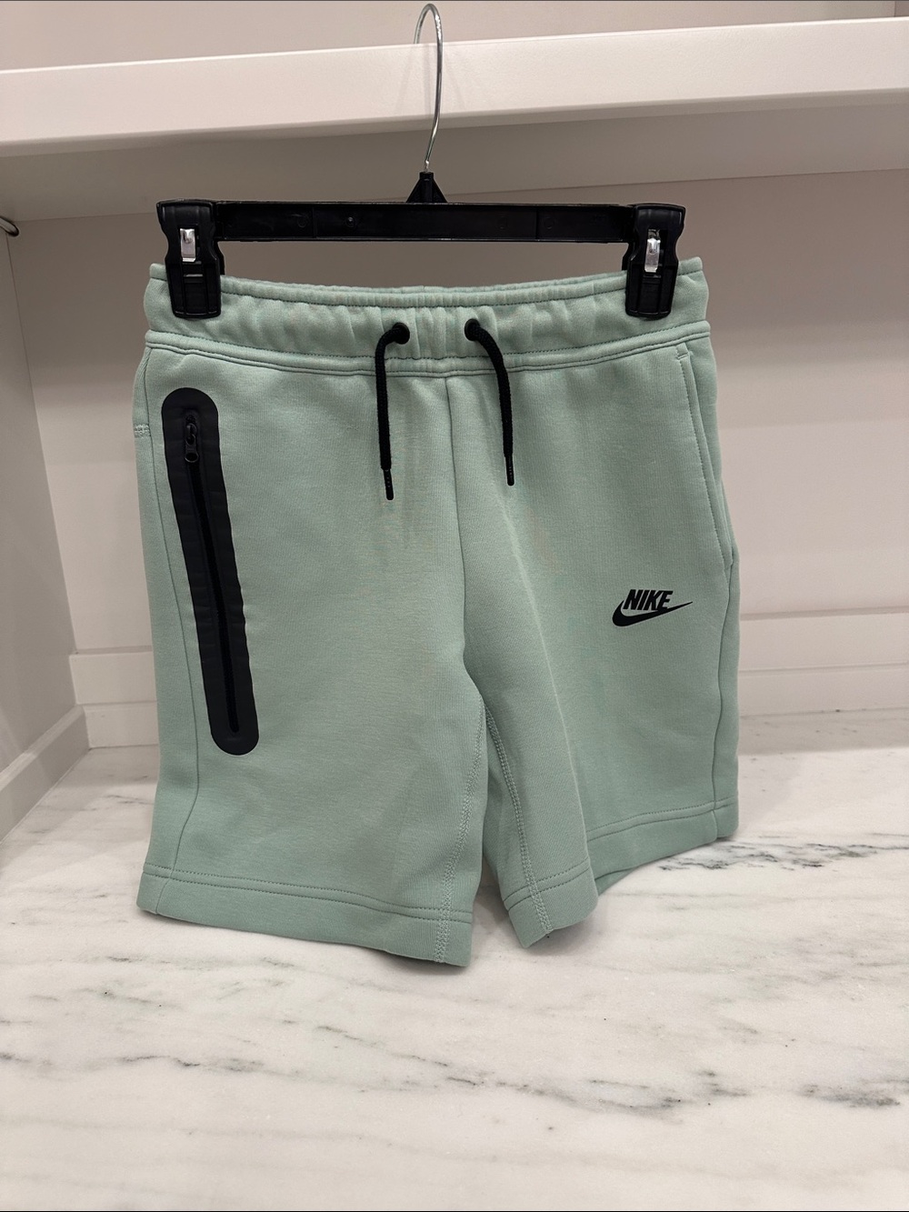 Nike kids medium Mint Green Fleece Shorts. Like new